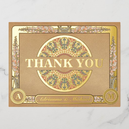 Koninklijke Nieuw Real Folie Trouw Trouwkaart Beda Folie Uitnodiging Briefkaart (Voorkant)