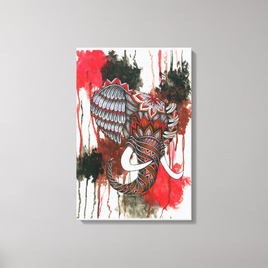 koninklijke olifant canvas afdruk (Voorkant)