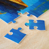 koninklijke olifant in blauw legpuzzel (Zijkant)