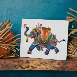 Koninklijke Olifant Reis: Indiase Folkloristische  Fotoplaat