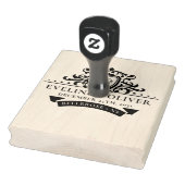 Koninklijke ornament bruiloft logo rubberstempel (Stempel)