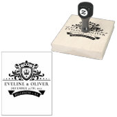 Koninklijke ornament bruiloft logo rubberstempel (Gestempeld)