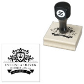 Koninklijke ornament bruiloft logo rubberstempel (Gestempeld)