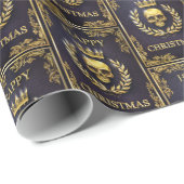 Koninklijke Paars en gouden koning van de dode ker Cadeaupapier (Rol Hoek)