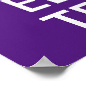 Koninklijke Paars houden Kalm en geven Tekst uit Poster (Hoek)