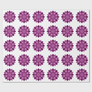 Koninklijke Paarse Bloem Mandala Cadeaupapier