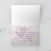 Koninklijke Paarse Cattleya Orchidee Moederdag Kaart (Binnen)