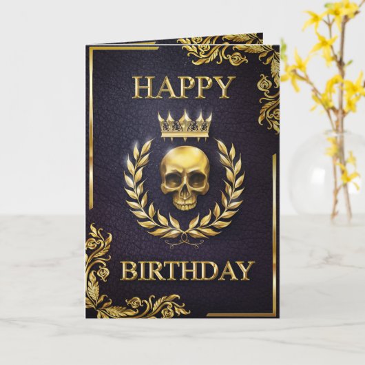 Koninklijke Paarse en goudkoning van de doodzoneka Kaart (Gele Bloem)