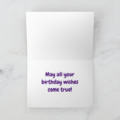 Koninklijke Paarse en Roze Dansende Dansingsorn Bi Kaart (Binnen)