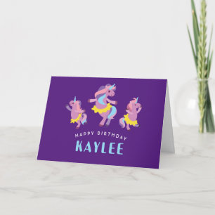 Koninklijke Paarse en Roze Dansende Dansingsorn Bi Kaart