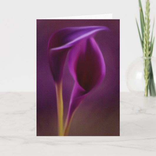 Koninklijke Paarse Kerstkaart Feestdagen Kaart (Voorkant)