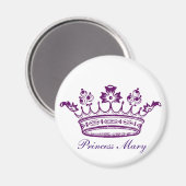 Koninklijke Paarse Kroon Magneet (Voorkant / Achterkant)
