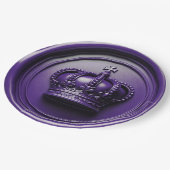 Koninklijke Paarse Kroon Was Zegel Verjaardag Trou Papieren Bordje (Gekanteld)