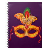 Koninklijke paarse maskermaskers mardi gras notitieboek (Voorkant)