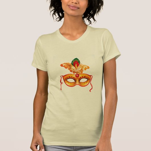 Koninklijke paarse maskermaskers mardi gras t-shirt (Voorkant)