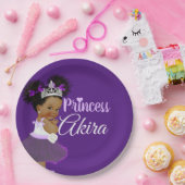 Koninklijke Paarse prinses | Fancy Papieren Bordje (Feest)