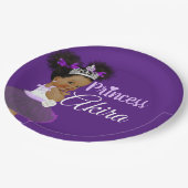 Koninklijke Paarse prinses | Fancy Papieren Bordje (Gekanteld)