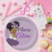 Koninklijke Paarse prinses | Fancy Papieren Bordje (Feest)