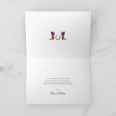 Koninklijke Paarse Rozen Elegant Charro Western Sp Bedankkaart (Binnen)