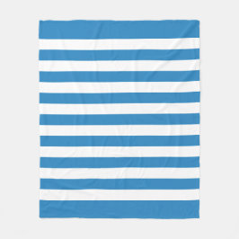 Koninklijke Pastelblauwe & Witte Strepen Fleece De Deken