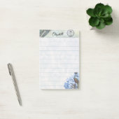 Koninklijke pauw en hortensia gepersonaliseerd post-it® notes (Kantoor)