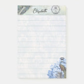 Koninklijke pauw en hortensia gepersonaliseerd post-it® notes (Voorkant)