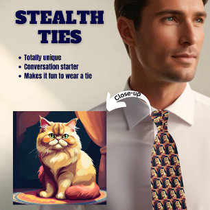 Koninklijke Perzische Kat Stealth Tie Stropdas