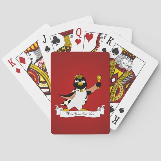 Koninklijke pinguïn cartoon speelkaarten (Achterkant)