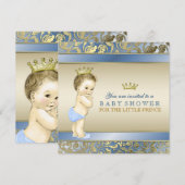 Koninklijke Prince Baby Shower Kaart (Voorkant / Achterkant)