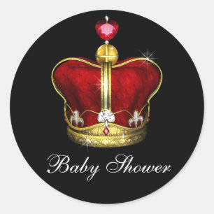 Koninklijke Prince Baby Shower Ronde Sticker