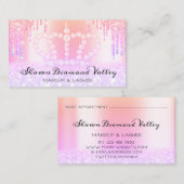 Koninklijke Princess Makeup Artist Lashes Holograa Afsprakenkaartje (Voorkant / Achterkant)