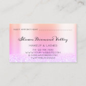 Koninklijke Princess Makeup Artist Lashes Holograa Afsprakenkaartje (Achterkant)