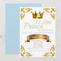 Koninklijke Prins Baby Shower Uitnodiging