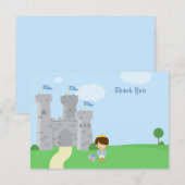 Koninklijke prins charmante jongens verjaardag dan bedankkaart (Voorkant / Achterkant)