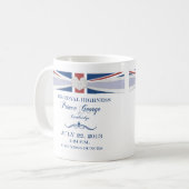 Koninklijke Prins George Baby Souvenir Mok (Voorkant links)