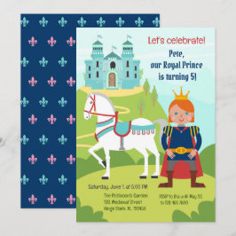 Koninklijke Prins Jongen Verjaardagsfeest Kaart