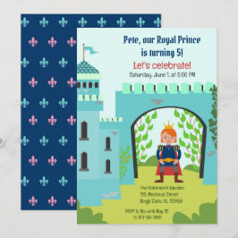 Koninklijke Prins Jongen Verjaardagsfeestje Kaart