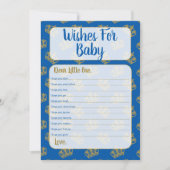 Koninklijke Prins wenst Baby shower blauw Kaart (Voorkant)
