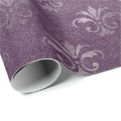 Koninklijke Prinses Amethyst Paarse Fleur-de-lis Cadeaupapier (Rol Hoek)
