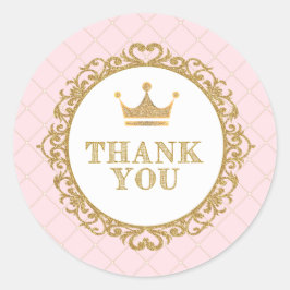 Koninklijke prinses bedankt jullie netker Birthday Ronde Sticker