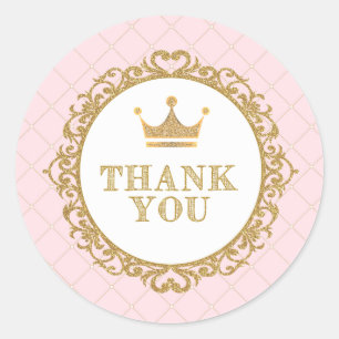 Koninklijke prinses bedankt jullie netker Birthday Ronde Sticker