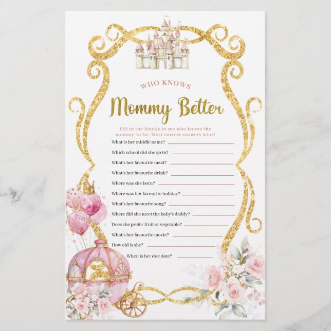 Koninklijke Prinses Die Mama Beter Kennis Spellen (Voorkant)