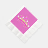 Koninklijke prinses Koningin Coronet Pink Gold Servetten (Hoek)