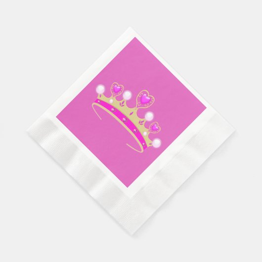Koninklijke prinses Koningin Coronet Pink Gold Servetten (Hoek)