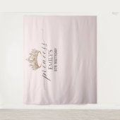 Koninklijke Prinses Kroon Meisje Verjaardagsfeestj Wandkleed (Voorkant)