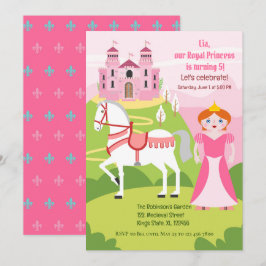 Koninklijke Prinses Meisje Verjaardagsfeestje Kaart