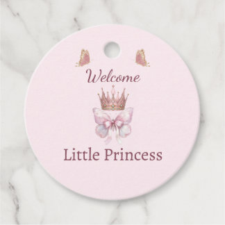 Koninklijke Prinses Roze Goud Fa Bedankjes Labels