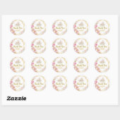 Koninklijke Prinses Roze Koets Bedankt Stickers (Vel)