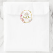 Koninklijke Prinses Roze Koets Bedankt Stickers (Tas)