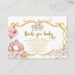Koninklijke Prinses Roze Koets Boeken voor Baby Informatiekaartje